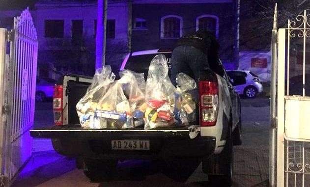 suvico asiste con mercadería y elemento sanitarios a vigiladores afectados por la pandemia