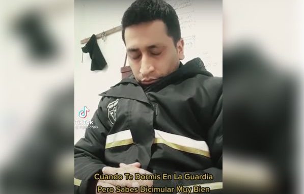 un vigilador viralizo un tik tok