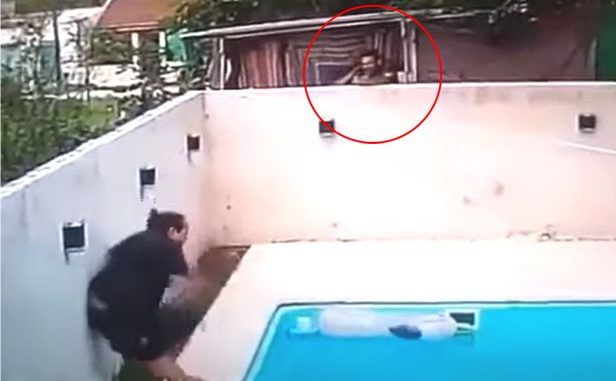 vídeo en el que el vigilador mata a su vecino de varios disparos