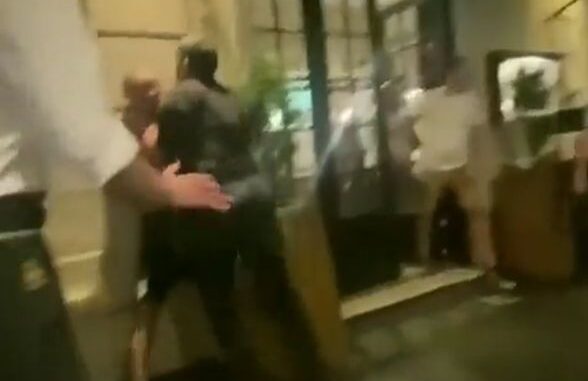 seguridad violento en un restaurante en la ciudad de la plata