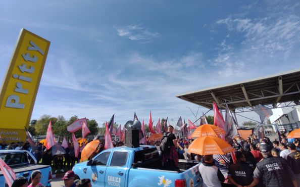 protesta de suvico en la planta de pritty