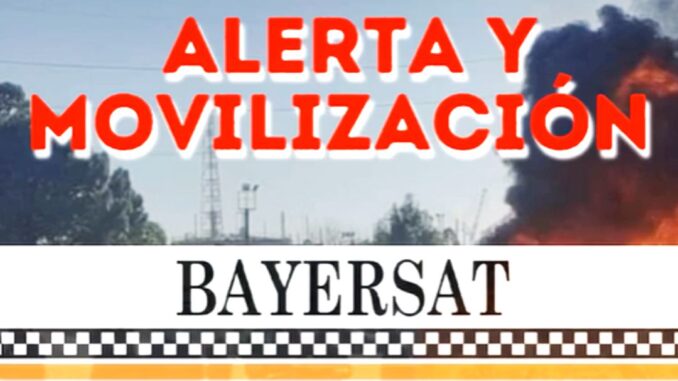 estado de alerta y movilización contra la empresa bayerset