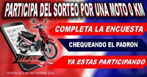 SORTEO DE UNA MOTO 0 KM CHEQUEANDO EL PADRON