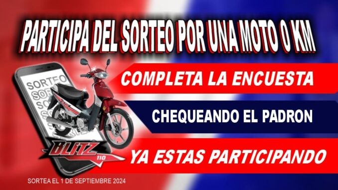 SORTEO DE UNA MOTO 0 KM CHEQUEANDO EL PADRON