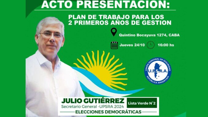 acto de presentación de lista 2 verde julio Gutiérrez