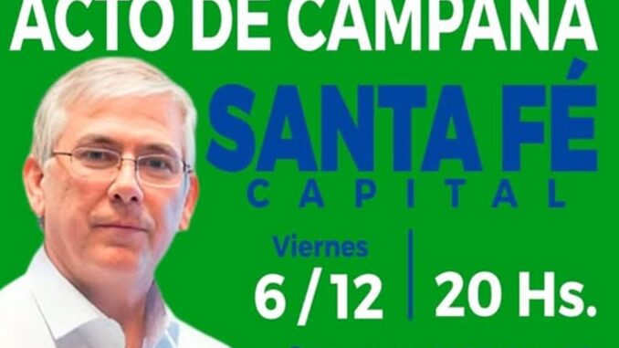 cierre de campaña de julio Gutiérrez en santa fe