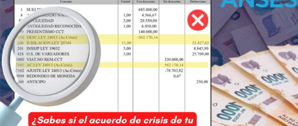 estafa a los vigiladores con el acuerdo de crisis ley 24013