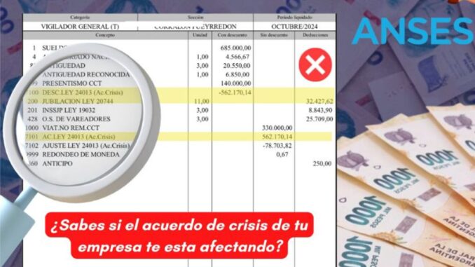 estafa a los vigiladores con el acuerdo de crisis ley 24013