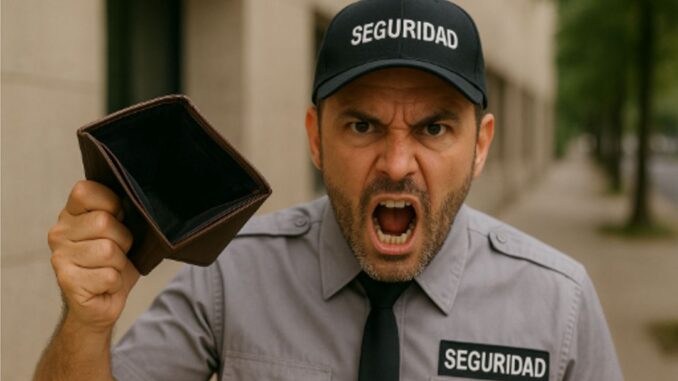 Cientos de trabajadores de seguridad privada en todo el país expresaron su malestar ante la falta de aplicación de los nuevos tramos de aumento salarial acordados en paritarias. Según manifestaron, las empresas del sector no estarían cumpliendo con los incrementos correspondientes, lo que genera un profundo malestar entre los vigiladores.