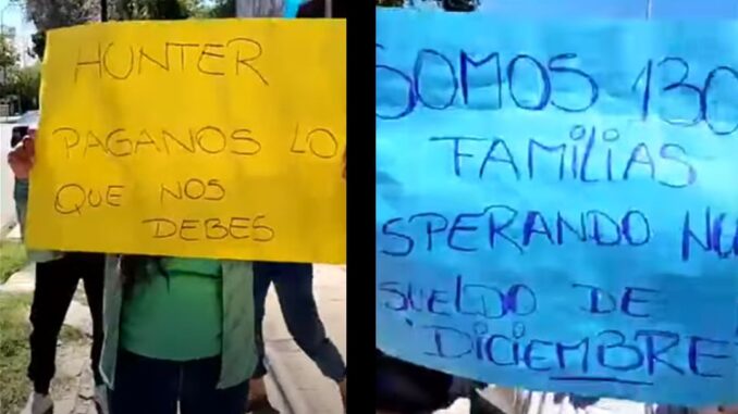 El conflicto laboral en la provincia de San Juan continúa sin resolverse. Ex vigiladores de la empresa Hunter aseguraron que no hubo acuerdo alguno y que, ante la falta de respuestas, se autoconvocaron e iniciaron una protesta en las oficinas de la firma.