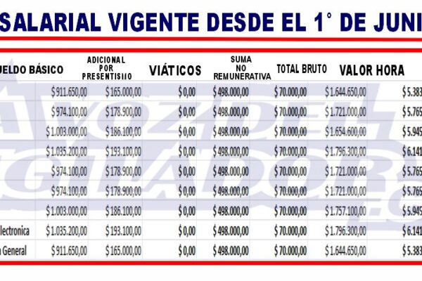 JUNIO LLEGA CON EL ÚLTIMO AUMENTO PARITARIO PARA LOS VIGILADORES Y EL SALARIO ALCANZA LOS $1.644.650