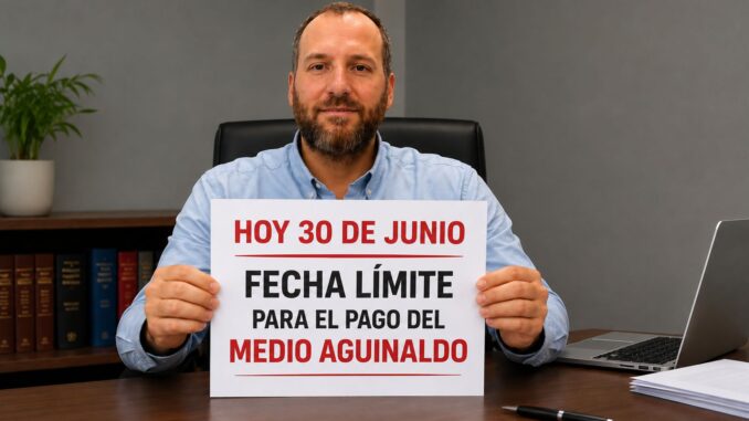 Este lunes 30 de junio, vence el plazo legal para el pago de la primera cuota del Sueldo Anual Complementario (SAC) correspondiente al primer semestre del año para los trabajadores de seguridad privada de todo el país. Así lo recordó el abogado de los vigiladores, Leandro Martínez Canter, quien volvió a advertir que la fecha límite establecida por la legislación laboral es hoy y que los empleadores deben cumplir con esa obligación.